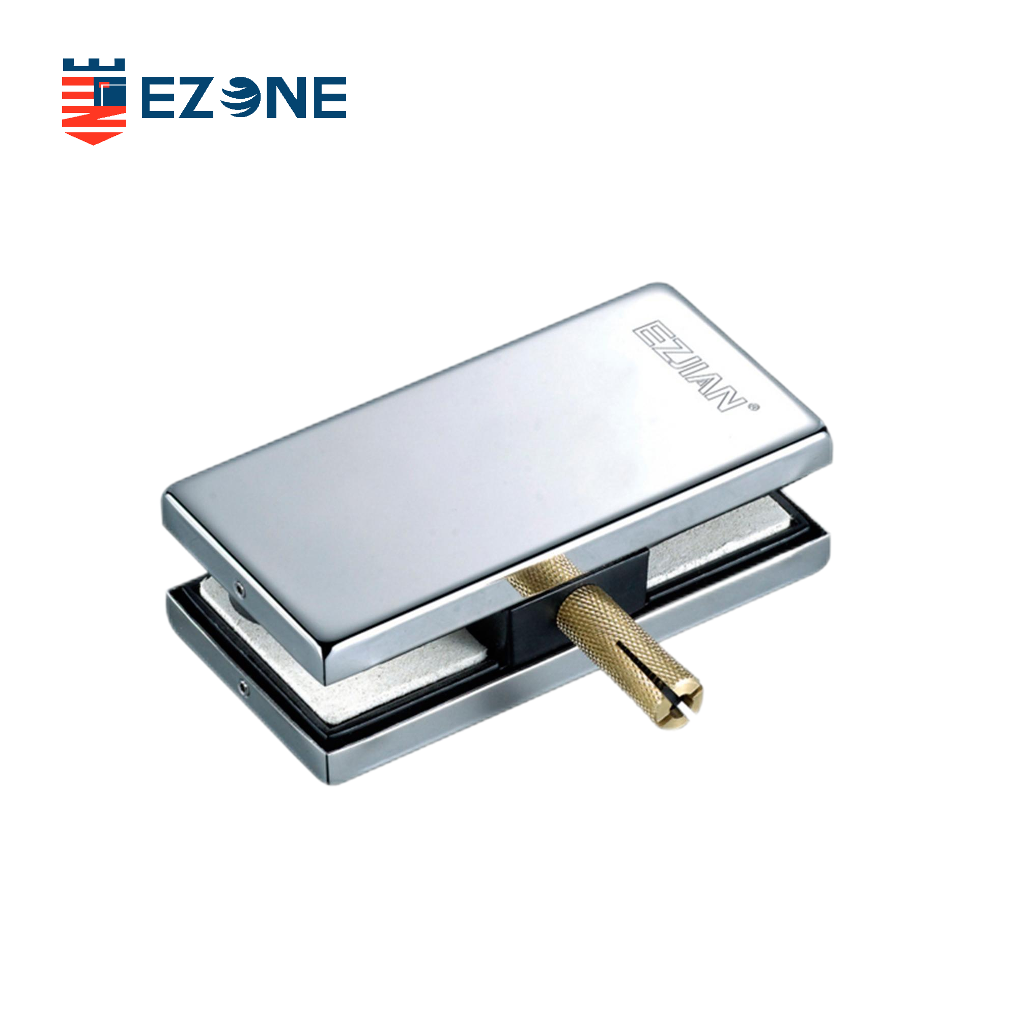 Connector for 2 glass panels with screw EJ-716