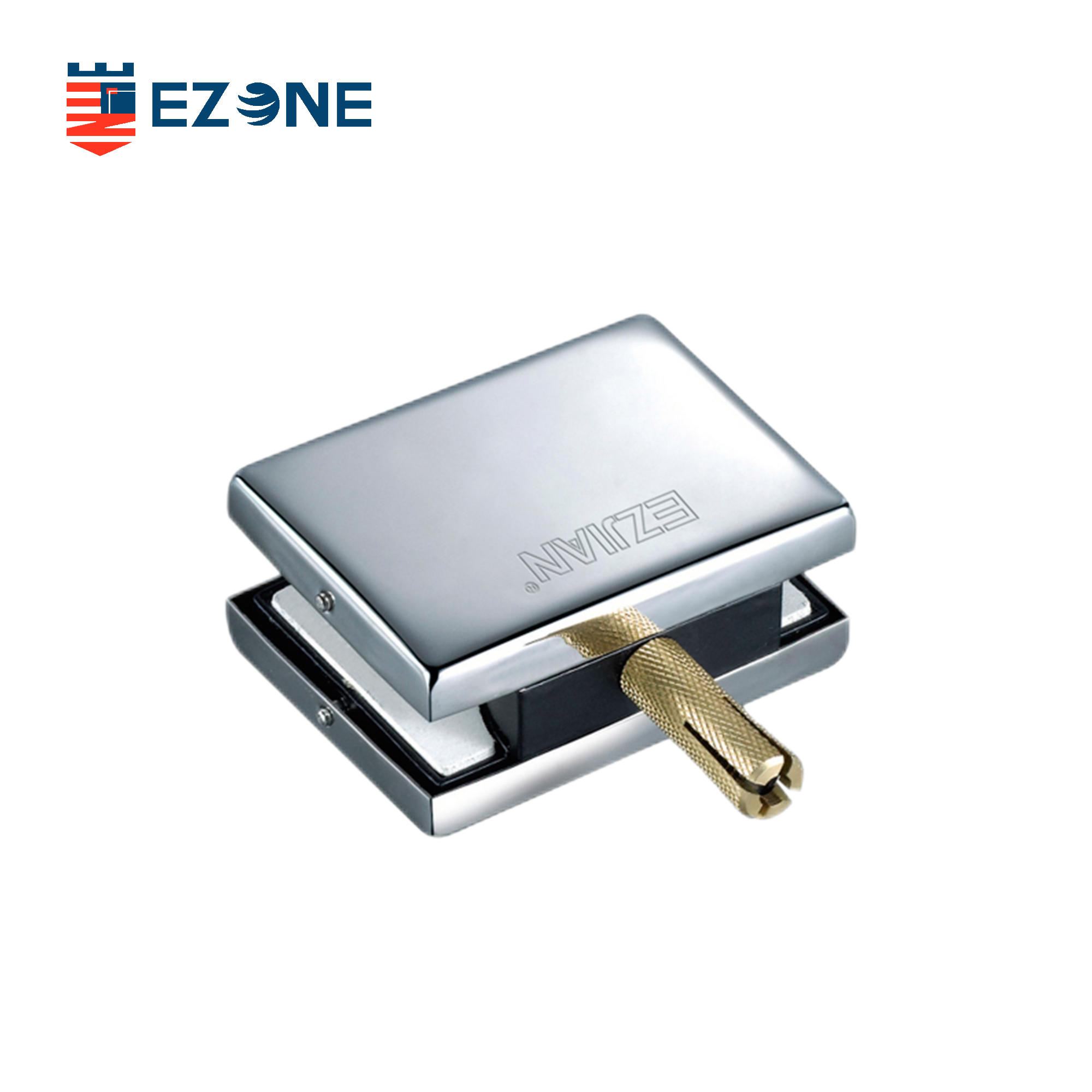 Connector for 2 glass panels with screw EJ-715